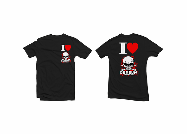 T-shirt I love Dumbum(Zwart)-XL